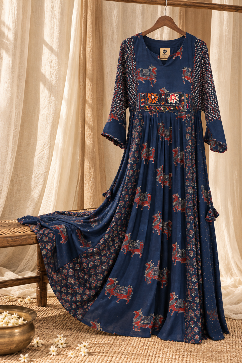 Sufi ajarakh dress