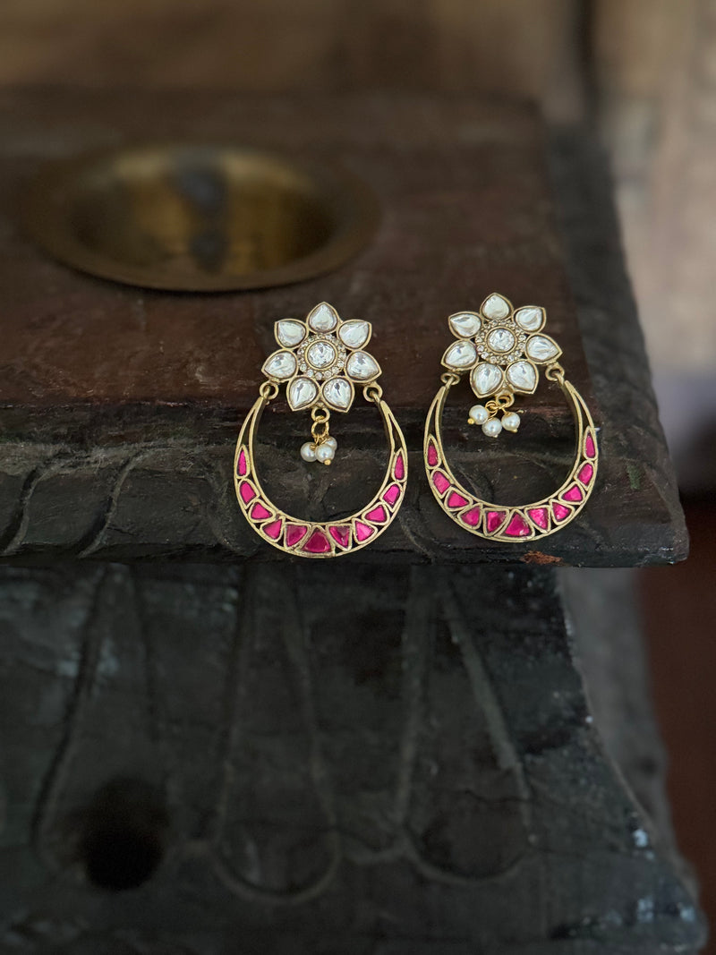Phool Gulabi earrings